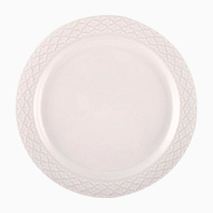 White Model Cordial Palet Dinner Plate by Jens Quistgaard for Bing & Grondahl, 1960s, Set of 14