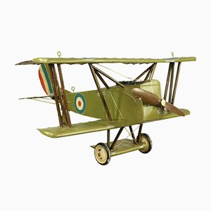 Tin Model WWI Royal Air Force Biplane, 1920s