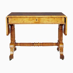 Table Basse Biedermeier en Bouleau, 19ème Siècle