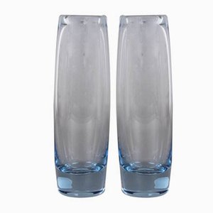 Vases en Verre par Per Lütken pour Holmegaard, années 60, Set de 2