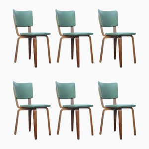 Plywood Dining Chairs by Cor Alons for Gouda den Boer, 1940s, Set of 6