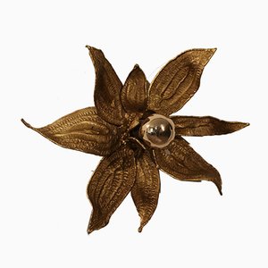 Gilt Bronze Floral Sconce by Paul Moerenhout, 1960s