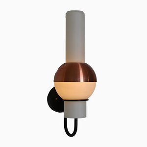 Opaline and Copper Aluminum Lucifer Sconce from Raak, 1960s