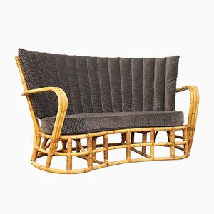 Sofa aus Rattan & Bambus, 1960er