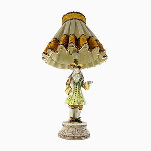 Lámpara de mesa de porcelana de Bassano, años 60