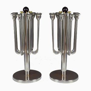 Art Deco French Candleholders, 1930s, Set of 2