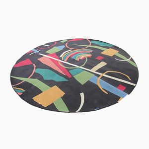 Large Italian Round Rug, 1960s