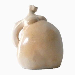 Vintage Glazed Ceramic Sculpture by Elena Laverón