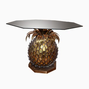 Illuminated Glass Pineapple Dining Table from Maison Jansen, 1970s