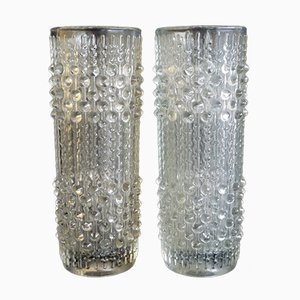 Vases en Verre, années 60, Set de 2