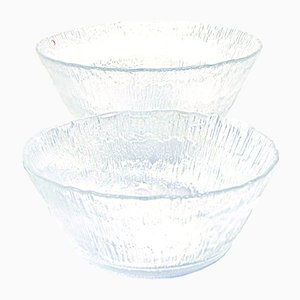 Glass Bowls by Tapio Wirkkala for Iittala, 1970s, Set of 2