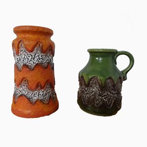 West German Pottery Vases from Dümler & Breiden, 1970s, Set of 2