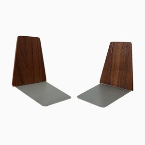 Dänische Teak Buchstützen von Feldballes Møbelfabrik, 1960er, 2er Set