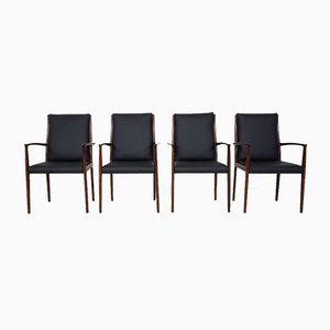 Danish Rosewood Dining Chairs, 1950s, Set of 4