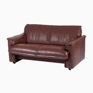 Dutch Chocolate Brown Leather Sofa from Leolux, 1970s