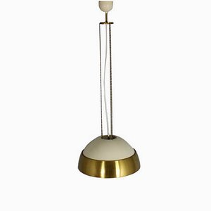 Brass and Metal Pendant Lamp from Napako, 1960s