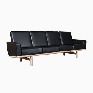 Modell 236/4 Sofa aus Eiche & Leder von Hans J. Wegner für Getama, 1960er