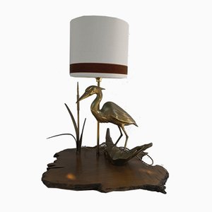 Mid-Century French Bronze and Brass Table Lamp