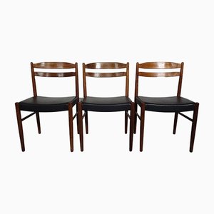 Swedish Rosewood Side Chairs by Carl Ekström for Albin Johansson & Söner, 1960s, Set of 3