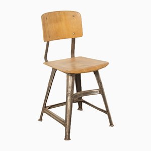 Vintage Brown Stool from Rowac, 1930s