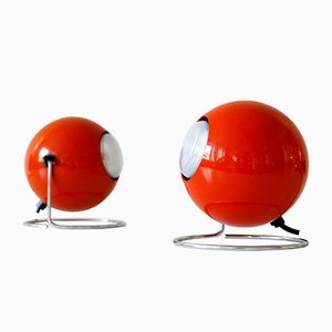 Mid-Century German Metal Model Eye Table Lamps from Erco, 1960s, Set of 2