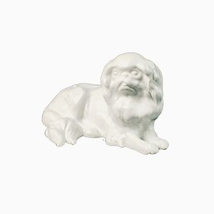 Figura de perro pekinés japonesa de Erich Hösel para Meissen, años 50