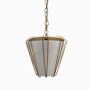 Italian Brass Ceiling Lamp, 1950s