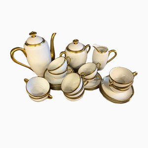 Porcelain Coffee Set from Georges Boyer, 1940s