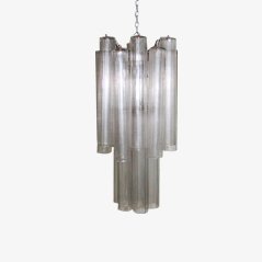 Lámpara de techo de cristal de Murano tubular de Venini