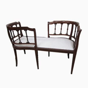 Antike Chaiselongue aus Mahagoni im Jugendstil