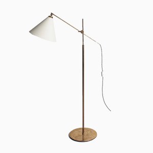 Danish Brass Model Vaterpump Floor Lamp from Th Valentiner