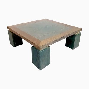 Malachite Burl and Exotic Wood Coffee Table, 1970s