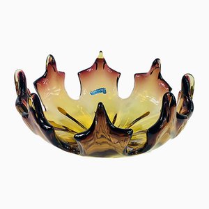 Mid-Century Flamed Centerpiece from Made Murano Glass