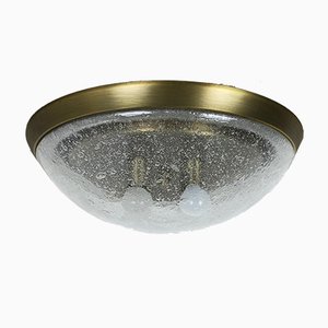 Vintage Deckenlampe aus Eisglas von Hillebrand Lighting