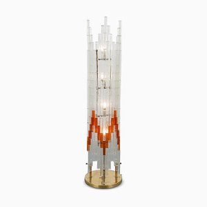 Italian Glass Floor Lamp from Poliarte, 1960s