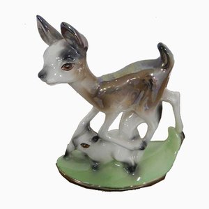 Cervo in ceramica di Il Querceto, anni '60