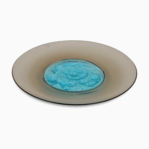 Italian Glass Decorative Plate by Tapio Wirkkala for Venini, 1990s