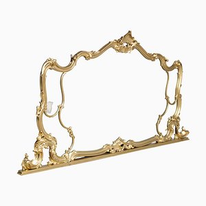 19th Century Italian Gilded Carved Walnut Wall Mirror