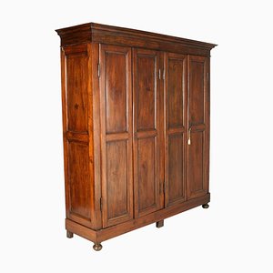 Large 19th Century Neoclassical Solid Walnut Cabinet