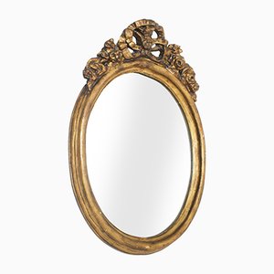 17th Century Oval Giltwood Mirror