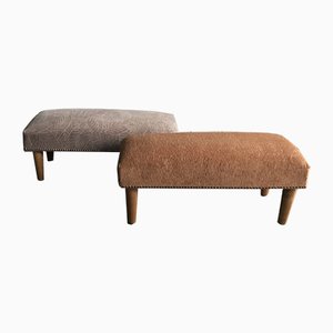 Set of Beech Ottomans, 1960s