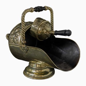 Antique Edwardian Brass Parlour Scuttle