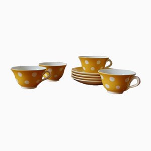 Coffee Set from Faïencerie de Sarreguemines, 1950s, Set of 12