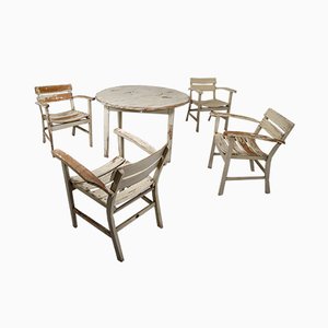 Tavolo Da Giardino Con Sedie In Legno
