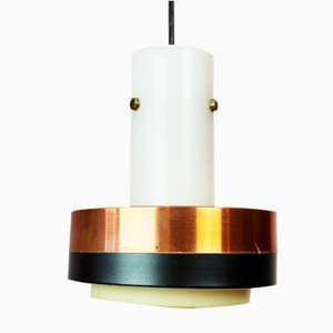 Copper and Rosewood Pendant Lamp, 1960s