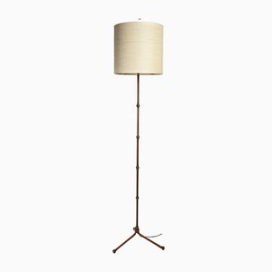 Bamboo Floor Lamp by Jacques Adnet, 1950s