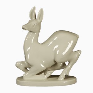 Vintage Porcelain Deer Figurine by Lomonosov