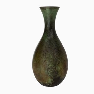 Patinated Bronze Vase from GAB, 1930s