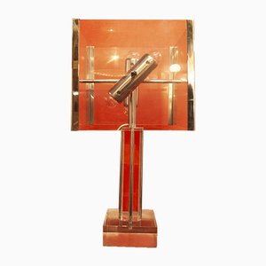 Metal & Acrylic Glass Table Lamp, 1970s