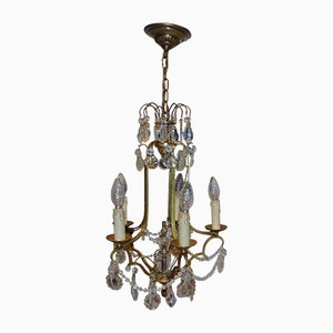 Vintage Brass Chandelier, 1920s